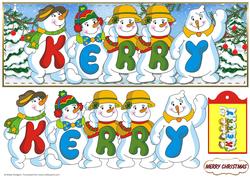 Snowmen Names Large Dl - Kerry