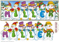 Snowmen Names Large Dl - Miller