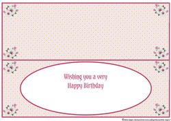 Day of the Year Birthday - Female January Insert
