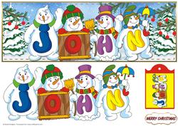 Snowmen Names Large Dl - John