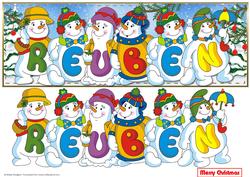 Snowmen Names Large Dl - Reuben