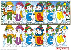 Snowmen Names Large Dl - Rueben