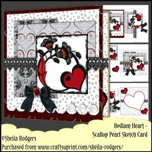 Scallop Pearl Sketch Card - Bedlam Heart