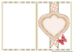 Heart Frame Sketch - Silken Butterflies Insert