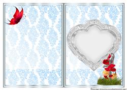 Heart Frame Sketch - Water Pump and Poppies Insert