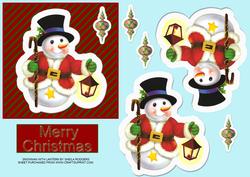 Snowman with Lantern