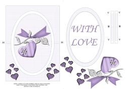 Heart Charm Flip Over Spinner Card
