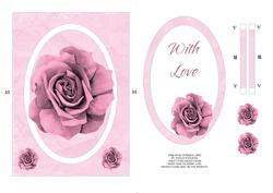 Pink Rose Spinner Card