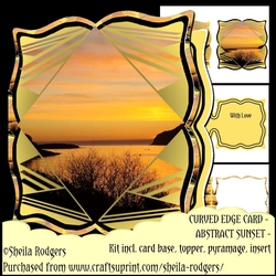 Curved Edge Card - Abstract Sunset