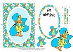 Get Well Soon Duck Spinner Card