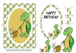 Walking My Snail Spinner Card