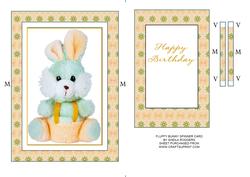 Fluffy Bunny Spinner Card