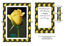 Yellow Rose Retirement Spinner Card