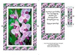 Pale Pink Orchids Birthday Spinner