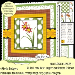 8x8 Flower Layers Card 1