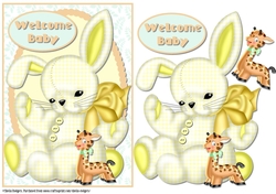 Welcome Baby - Cuddly Rabbit and Giraffe