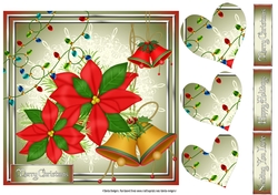 Corner Pyramid - Poinsettia and Bells