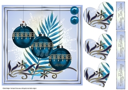 Corner Pyramid - Blue Baubles