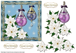 Christmas Baubles and Poinsettias