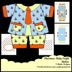 Christmas Baby Outfit - Robins