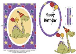 Green and Purple Spotted Dinosaur Spinner