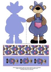 Spring Bear Shaped Card with Bookmark