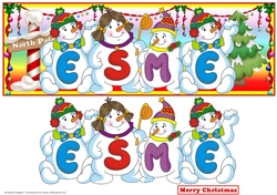 Snowmen Names Large DL - ESME