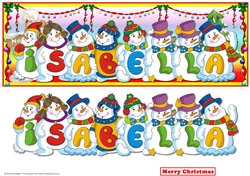 Snowmen Names Large DL - ISABELLA