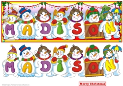 Snowmen Names Large DL - MADISON
