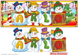Snowmen Names Large DL - ARLO