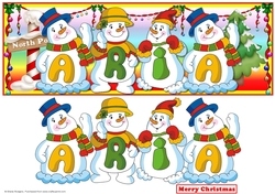 Snowmen Names Large DL - ARIA