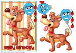 Happy Birthday - Little Brown Dog