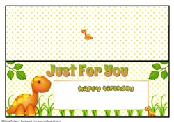 Just For You Dinosaurs - Insert Happy Birthday