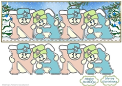 Pastel Snowmen - NANA