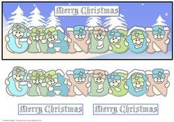 Pastel Snowmen - GRANDSON