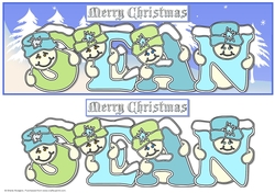 Pastel Snowmen - SEAN