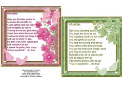 Grandma Poem Toppers