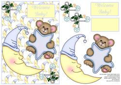 Moon and Stars New Baby Boy