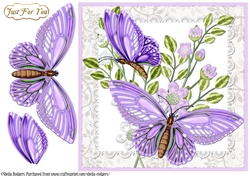 Large Butterflies - Lavender