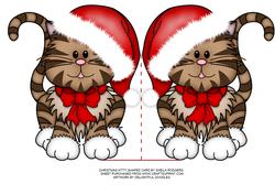 Christmas Kitty Shaped Card