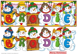Snowmen Names Large DL - BRODIE