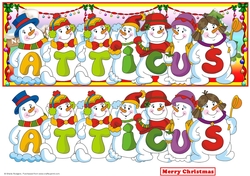SNOWMEN NAMES LARGE DL - ATTICUS