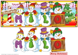 SNOWMEN NAMES LARGE DL - MILO
