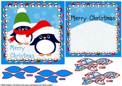 PENGUIN PALS 1 TOPPER, INSERT AND BOWS