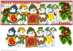 SNOWMEN SURNAMES - BROWN