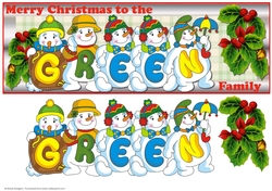 SNOWMEN SURNAMES - GREEN