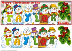 SNOWMEN SURNAMES - TAYLOR