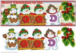 SNOWMEN SURNAMES - WOOD