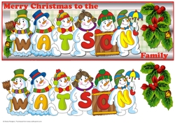 SNOWMEN SURNAMES - WATSON