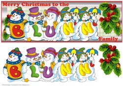 SNOWMEN SURNAME - BLUNN